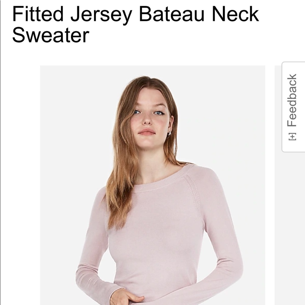 NWT Express Fitted Jersey Bateau Neck Sweater